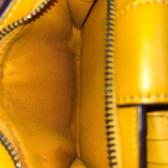 🔥 COACH PEPPLE LEATHER FANNY PACK WITH MED CORNER ZIP WALLET ORCHRE YELLOW KHAKI - Picture 9 of 11